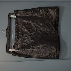 Theory black pleather mini skirt